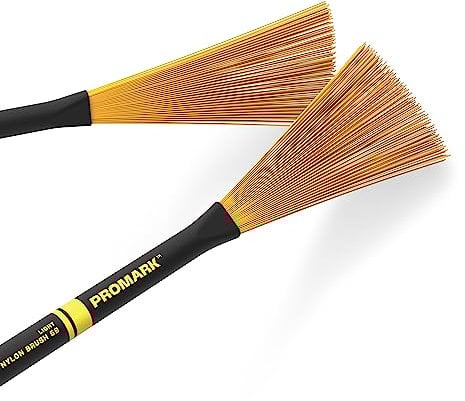 ProMark Leichte Nylonbürste 5B - Gelb - Jazzbürste - Drahtbürste für Snare Drums - Nylon Drum Brush