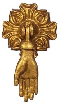 Fyne-Finds Gold Brass Metal Drawer Door Pulls Hand Shaped Victorian Style Kitchen Bathroom Cabinets Knobs Pendant Handles Vintage