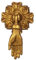 Fyne-Finds Gold Brass Metal Drawer Door Pulls Hand Shaped Victorian Style Kitchen Bathroom Cabinets Knobs Pendant Handles Vintage
