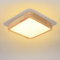 LIGKIN LED Deckenlampe Holz 24W Deckenleuchte Quadrat 30cm Warmweißes Licht 3000K Durchmesser Modern Küchenlampe Lampe Wohnzimmer für Balkon Flur Babyzimmer Schlafzimmer Esszimmer (Dicke 5,5 cm)