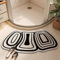 Tappeto da Bagno Curvo, Tappetino Doccia Antiscivolo Angolare, Morbido, Super Assorbente, Lavabile, Asciugatura Rapida per Box Doccia quadrante,E,45 * 100cm