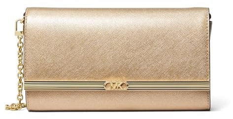 Michael Kors Women Lg Ew Clutch Hand Bag, Blass Gold