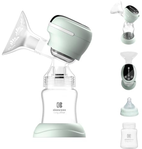 Kikkaboo elektrische Milchpumpe Leia Plus, Speicherfunktion, LED-Touchscreen, Farbe:hellgrün