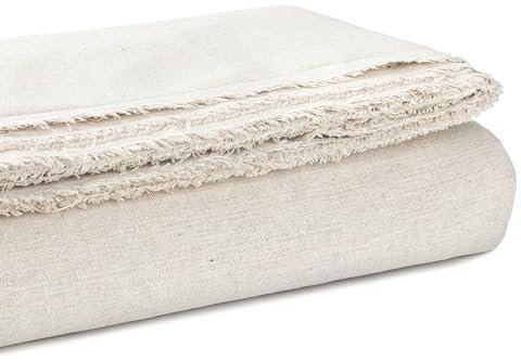 Toile de lin en rouleau - 160 cm x 10 m - 194 g/m² - Tissu brut - Non apprêté - Tissu lin