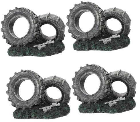TOPPERFUN 4stücke Vintage Resin Tire Statue Doppeldesign Tischdekoration Für Männerbüros Für Wohnräume Leicht Und Langlebig Für Hochzeiten Und Besondere Anlässe Kreative