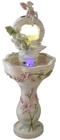 Gartenbrunnen Engel-Wasserbrunnen-Dekoration, Wohnzimmer-Innenhof-Boden-Heimdekoration, Wasserspiel, kreatives Aquarium Gartenbrunnen (Color : A)