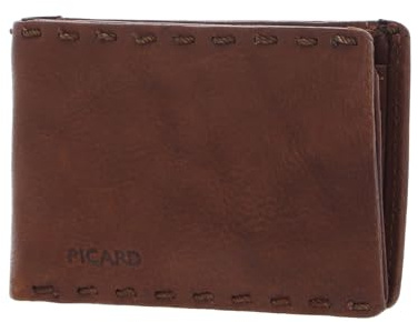 Picard Herren Geldbeutel Ranger 1 mit Druckknopf aus Rinderleder und RFID-Schutz in der Farbe Cognac, 11854M4210