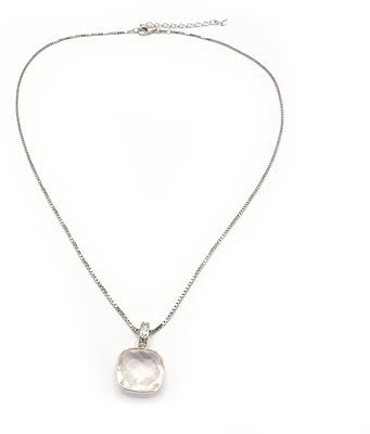 TIGER TREASURE Qualität, inspiriert seit 1890 Silber Collier mit facettiertem Rosenquarz-Anhänger