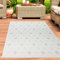 CARPETIA Teppich Outdoor Balkon Wintergarten Terrasse Garten wetterbeständig modern mit Rautemuster in Creme, 240 x 340 cm
