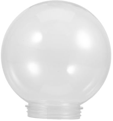 Cabilock Acrylic Ball Lampshade Replacement 25cm Globe Light Cover Round Light Fixture Cover with 12cm Fitter Opening for Outdoor Wall Sconce and Patio Lighting