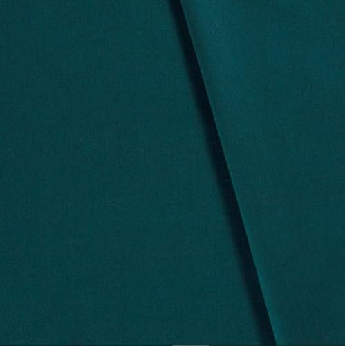 Canvas Stoff Meterware - stabile Baumwolle Uni, reißfester Taschenstoff - schwerer Baumwollstoff - Trachtenstoff - Panama *Ab 50cm, Farbe: 106 Petrol