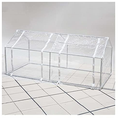 Tragbares Tunnel-Gewächshaus mit 16 mm verzinktem Stahlrahmen, transparente Abdeckung, 200 x 100 x 80 cm
