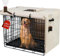 Peipaws Dog Crate Cover 48 Inch - Three Doors Waterproof Dog Kennel Cover, 600D Oxford Fabric Cage Covers with a Water Bottle Nozzle, Allowing Dogs to Drink Water at Any Time. Beige (Cover Only)