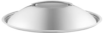 Eva Trio | Gewölbter Deckel 32 cm Edelstahl | Die gewölbte Form des Deckels schafft zusätzlichen Platz in Topf und Pfanne | Brushed steel