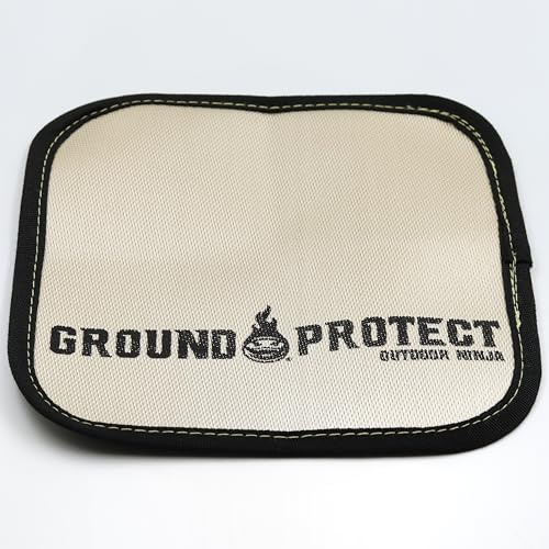 Ground Protect Feuermatte Hitzeschutz Bodenmatte bis 1000°C für Hobo Kocher | Schont den Untergrund; ideal bei Bushcraft, Camping & Outdoor; passend zu jedem gängigen Spiritusbrenner, Gaskocher