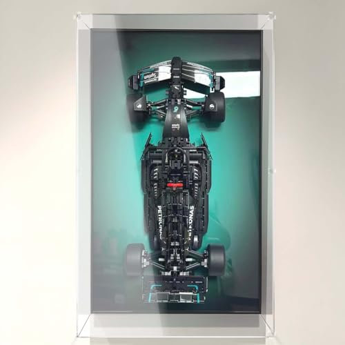 ICUANUTY Acryl-Vitrine mit Staubschutz für Lego Technic F1 – Abdeckhaube zur Aufbewahrung und Display, für Lego F1 wandhalterung, Nur Acryl Schutzcase(Ohne Modelle und Display-Wandplatten)