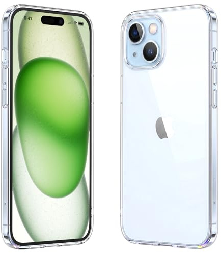 caslord Hülle Kompatibel mit iPhone 15, weiche TPU Transparent Stoßfest Schutzhülle Durchsichtige Kratzfest Handyhülle Case Cover