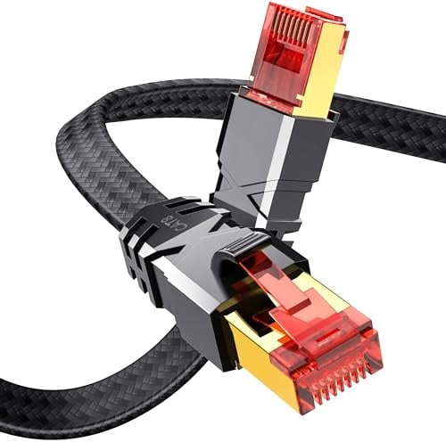 Tesmax CAT 8 Lan Kabel 0.25 m,40Gbps Hochgeschwindigkeits mit RJ45 Stecker