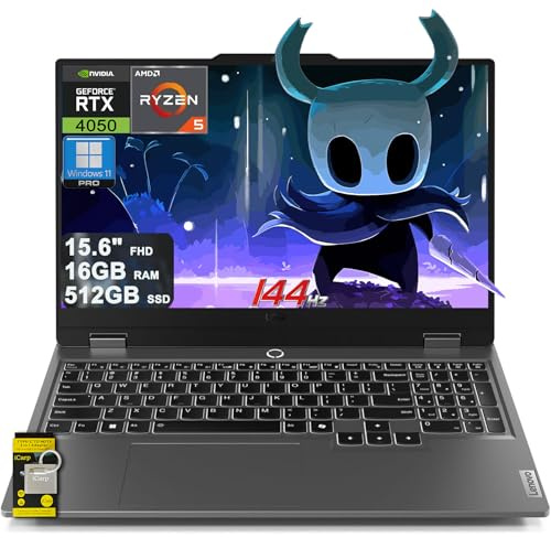 Lenovo LOQ Gaming Laptop 15.6 FHD 144Hz (100% sRGB G-SYNC) AMD Quad-core Ryzen 5 7235HS 16GB DDR5 512GB SSD GeForce RTX 4050 Backlit Nahimic Privacy Camera Rapid Charge Win11Pro w/ICP Hub