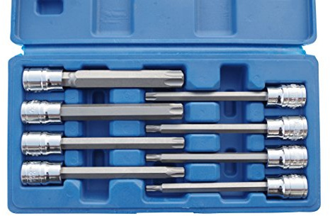 US Pro 8pc 3/8 Dr Cr-V Torx Bit Sockets T25 - T60 110mm Garages Mechanics 3303