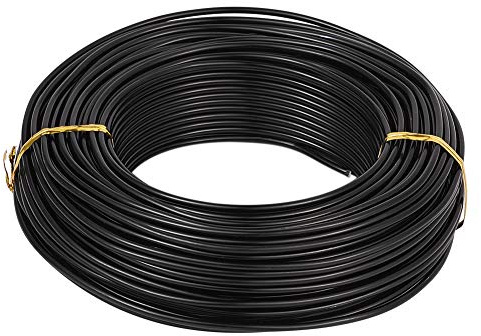 PandaHall 114 Feet Aluminum Craft Wire 10 Gauge Flexible Metal Craft Wire for DIY Manual Arts Jewelry Making((Black)