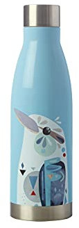 Maxwell & Williams - Bouteille Isotherme en Inox 18/8, Illustration Martin-Chasseur Géant, Collection Pete Cromer, 500 ml - Bleu Ciel