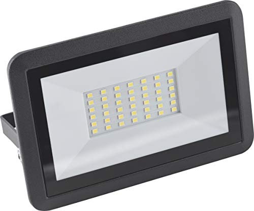 Meister LED-Außenstrahler - schwarz - 30 Watt - 2400 Lumen - Stabiles Aluminiumgehäuse - Zur Festinstallation an Hauswänden - IP65 Strahlwasserschutz / Außenleuchte / Wandfluter / Flutlicht / 7490680