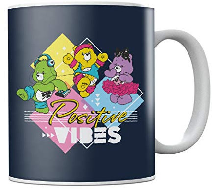 Care Bears Good Luck Bear Positive Vibes White Text Mug