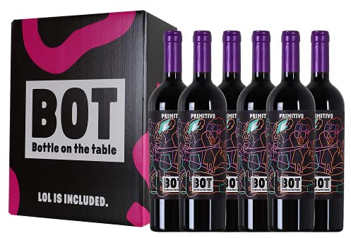BOT - BOTTLE ON THE TABLE Primitivo di Puglia IGT - Box 6 Bottiglie x 750 ml, Alcol 12%