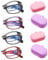 JoXiGo 4 Stueck Damen Lesebrille Anti-Blaulicht Kompakte Faltbar Klappbar Rahmen Brillen mit Pocket Etui,+2.5