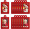 20 Stück Weihnachten Foto Ornament Rahmen Weihnachtsbaum Glitzer Bilderrahmen Filz Hängende Fotorahmen für Urlaub Weihnachtsbaum Dekoration (rot, rechteckig)