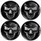 SkinoEu 4 x 60mm Autocollant 3D Silicone Cache-Moyeu Capuchons de Centre Enjoliveurs de Roue Voiture Cache Moyeux Jante Universel Tête de Mort Argenté A 9260