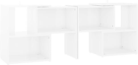 vdiaXL Scandinavian-Style TV Cabinet, Engineered Wood, White - Versatile Living Room/Bedroom Storage Unit with Shelf & Modular Design, W104 x D30 x H52 cm