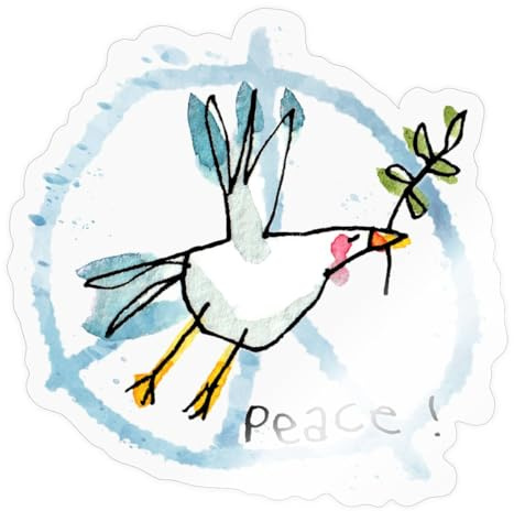 Möwe Friedenstaube No War Peace Frieden Peacemöwe Sticker Aufkleber