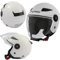 Lange Visier Jet Motorradhelm ECE 22 Zertifikat Roller City Weiss XS
