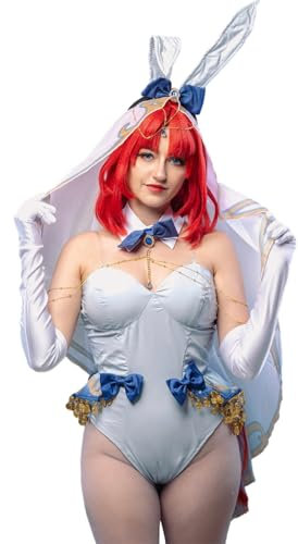NSPSTT Hasenkostüm für Damen, DVA, Cosplay, Genshin, Imapct, Häschen, Mädchen, Anzug, sexy Cosplay-Outfits, Blau-nilou, XL