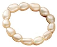 LAYCHEN Minimalistische Echte 925 Sterling Silber Süße Unregelmäßige Perle Elastische Ringe Für Frauen Hochzeit Party S926 Schmuck