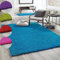 VIMODA Hochflor Teppich Prime Shaggy Langflor Wohnzimmer Schlafzimmer Rund Farbig, Farbe:Turkis, Maße:200x280 cm