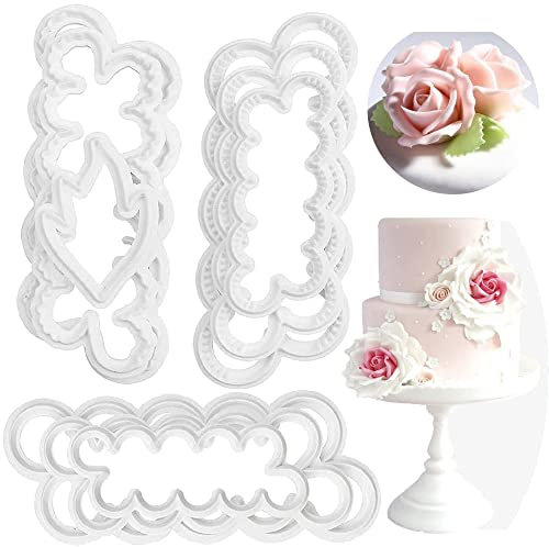 9 Pièces Emporte Piece Fleur 3D,Gâteau Roses Cookie Cutter Fleurs Gâteau Décoration Pour Bricolage Décoration Fondant Tartelettes Massepain etc