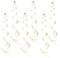 Oblique Unique® Deckenhänger 6 Stück Spiral Girlanden - Farbe wählbar (Champagner)