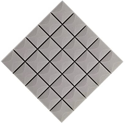Schalldichte Schaumstoffplatten, farbige quadratische Schalldämmplatten zur Geräuschreduzierung, schallabsorbierende Platten, akustische Wandpaneele, Polsterung (grau, 50 x 50 x 3 cm)