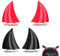 Bessy shop Motorradhelmhörner,4 Stück Motorrad Helm Hörner Eckdekoration,Teufel-Horn mit Saugnapf,Motorradhelm Teufelshorn,für Kinder Erwachsene Motorrad-Fahrrad-Ornament-Zubehör(schwarz, rot)