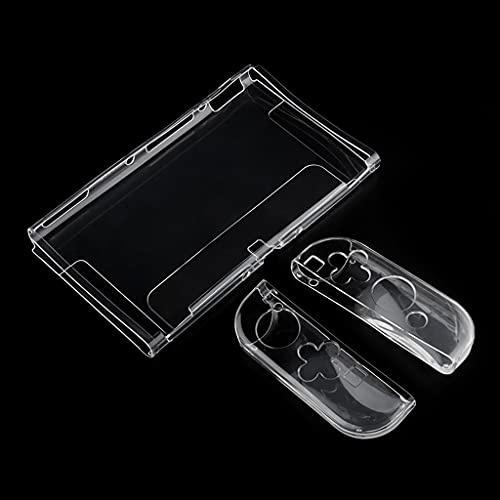 Acahhotxx Abnehmbare Schutzhülle aus transparentem TPU für Switch OLED L R Konsole Case Protector Crystal Protective Sleeve