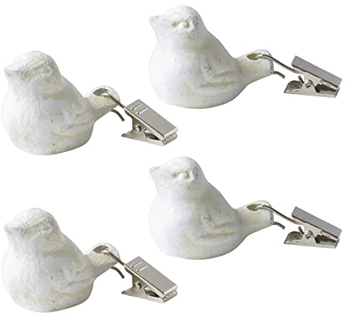 Notakia White Bird Cast Iron Heavy Tablecloth Weights for Outdoor Tables,Table Cloth Weights Clip On,Weights for Curtains, Flag Weights for Wind