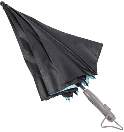 ZAICOLER Ventilateur Brumisateur de Parapluie, Ventilateur Brumisateur Rechargeable à 8 Nervures avec Ventilateur de Refroidissement pour le Refroidissement de l'été (Extérieur Noir