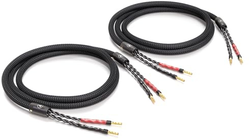 VIABLUE SC-4 Silver Single-Wire * High-End Lautsprecherkabel * Aderendhülsen, echtvergoldet * 1 Paar * mit Splitter * 300 cm * 3 m