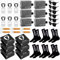 Mhoel 36Pcs Groomsmens Gifts Set, 6pcs Each: Shot Glasses, Black Socks, Oxford Bags, Sunglasses, Bottle Openers, Proposal Boxes - Wedding Bachelor Party for Groomsmens