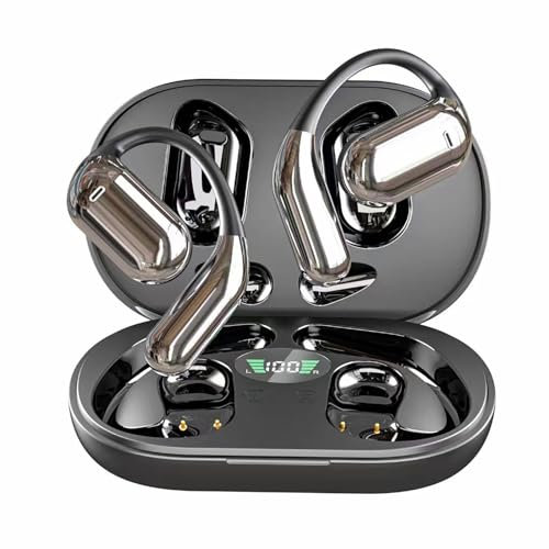 ESSONIO Bone Conduction kopfhörer Open Ear Bluetooth 5.3 Wireless Ohrhörer 12 Stunden Kopfhörer Kabellos Bluetooth Sport-Ohrhörer mit IPX5 wasserdichter Fingerabdruck-Berührung für Fitness