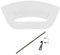 White Plastic Door Handle Lever Kit for Hotpoint Futura, C00507932, C00285747)