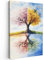 MuchoWow© Leinwandbild Groß 80x120 cm XXL Dekoration Wohnzimmer Bilder Pictures Wall Decoration Living Room Wohnungs Deko Moderne Bild Baum - Kunst - Jahreszeiten - Frühling - Herbst